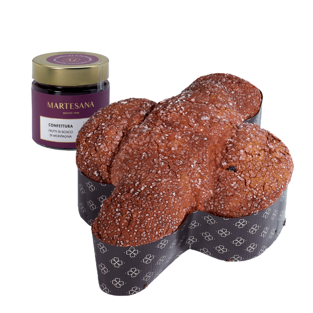 Colomba Frutti Rossi e Cioccolato 1kg & Confettura di Frutti di Bosco di Montagna