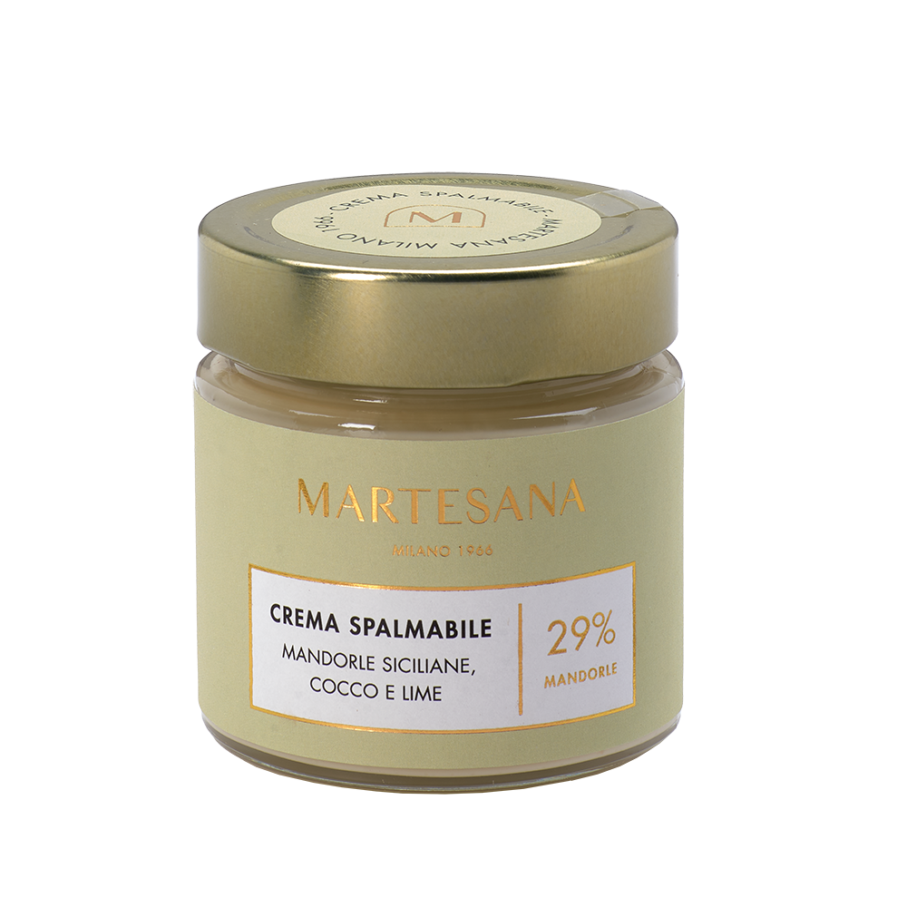 Crema Spalmabile di Mandorle Siciliane, Cocco e Lime