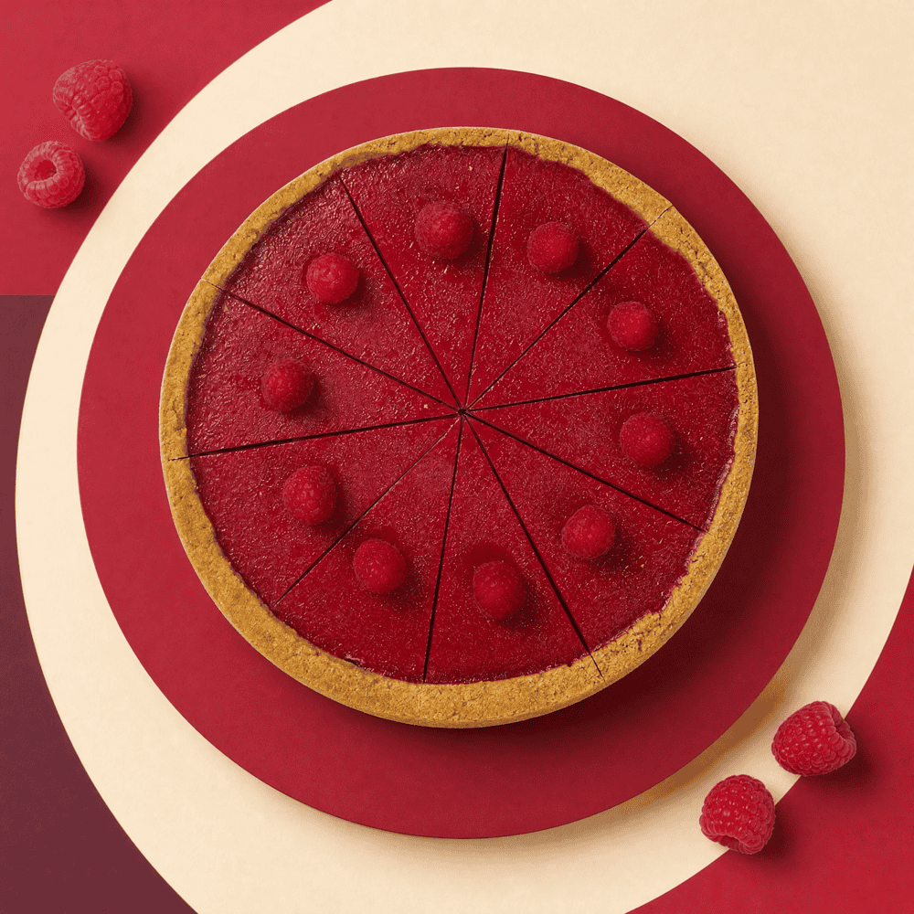 Torta Cheesecake al Forno ai Lamponi - 10 maxi slices