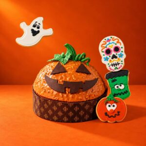 Dolci di Halloween Martesana: il panettone in limited edition con glassa di cioccolato bianco.